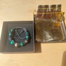 Macrame Bracelet Malachite &