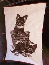 Vintage Wolldecke Sofadecke