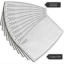 PM2.5 Aktivkohlefilter 40 Stück 5lagig für Maske einlegen tauschbar wechseln! b