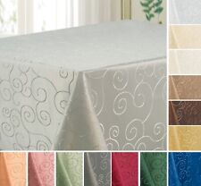 Tischdecke Ornamente Gartentischdecke Stoff Bügelfrei Damast RUND ECKIG OVAL