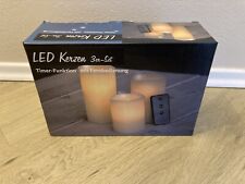 3er Set LED Kerzen mit Fernbedienung Kerze In&Outdoor Garten, Timer