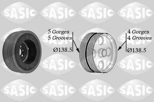 Sasic 9001804 riemenscheibe - 9001804,