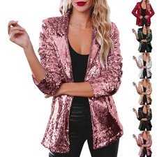 Glitzernder Pailletten Blazer