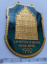 Plakette Medaille Hotel Haus Zum Ritter Sankt St. Georg Heidelberg 1992 Souvenir