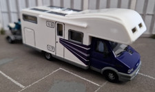 Iveco Daily Wohnmobil 1:87 Eigenbau Camping mit Motorradanhänger H0 Busch Herpa