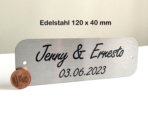 Edelstahl türschild - edelstahl,
