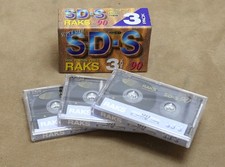 3x RAKS SD-S Compact Cassette C-90 Chrom für Tapedecks