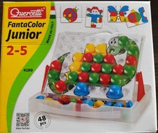 Quercetti Fanta Color Junior Steckspiel für Kinder, 2-5 Jahre