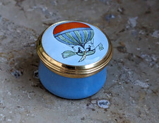 Crummles Dose Pillendose Heißluftballon mit Gondel Emaille