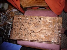 Holzrelief 3D Wandbild ,Bali