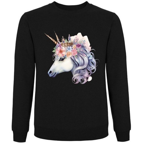 Sweatshirt schwarz einhorn - sweatshirt,