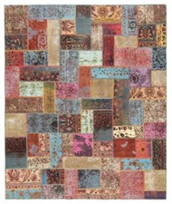Patchwork relief hand - patchwork, hand-knotted