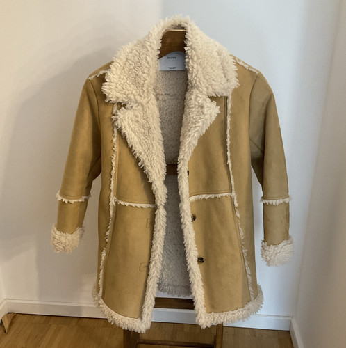 Bershka damen mantel beige - s,