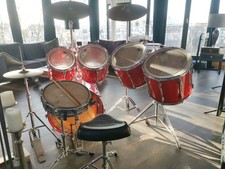 Drum Set Yamaha 9000 Power Recording Custom, Vintage 1991, Hot Rod Red