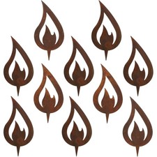 10 Stück Flamme Edelrost Rost