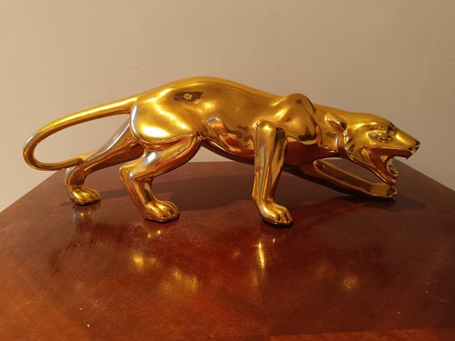 Vintage panther skulptur - vintage,