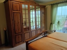 Modernes Schlafzimmer Landhaustil komplett Set 6 Teile Honigfarben