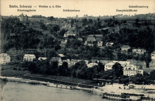 Wehlen der elbe - ak, an