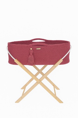 Handgefertigter boho moseskorb - boho,