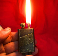 RAR! Militär Feuerzeug mit signierter Nummer 1943 WW2 Wehrmacht alt