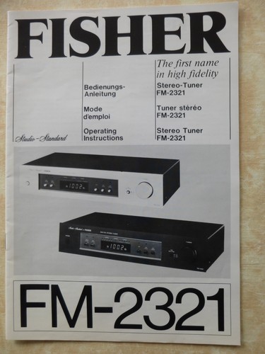 Stereo tuner fisher 2321 - stereo-tuner,