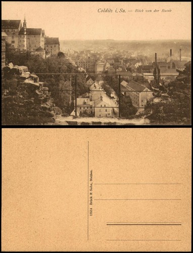 Ansichtskarte colditz blick - ansichtskarte,