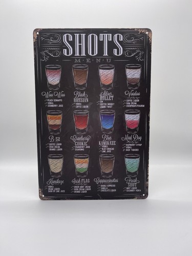 Blechschild shots 20x30cm - blechschild,