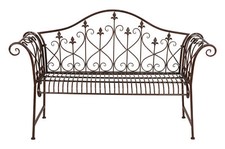 Rustikale Metall-Gartenbank