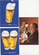 100/131 AK BIER WERBUNG KONVOLUT LOT - MINI SAMMLUNG GETRÄNK FREUDE SKAT SPIEL