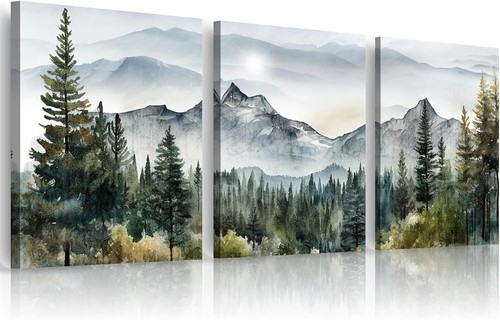 Aquarell wald leinwandbilder - aquarell,