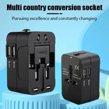 Globaler Universal-Reiseadapter mit USB, EU/US Stecker, Kindersicherung