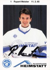 Rupert Meister - Autogramm signiert Eishockey Club Hedos München