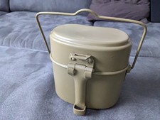 Original BW Bundeswehr Essgeschirr Kochgeschirr Alu Camping Geschirr 3-tlg Tan