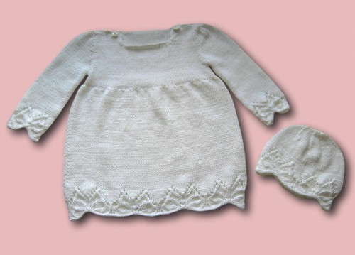 Baby strickkleid taufkleid - ,