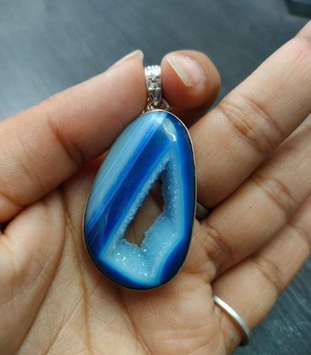 925 sterling silber blau - sterling, drusy