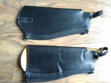 Reitchaps Stiefelsschäfte Reitletten Leder schwarz XL