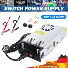 DC 12V 50A 600W Schaltnetzteil LED Netzteil Treiberadapter Power Transformator