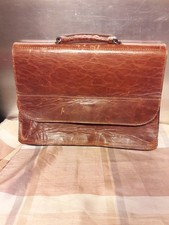  alte Vintage braun  Leder Aktentasche mit grieff selten