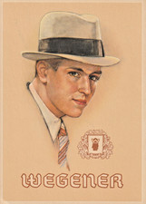 +++ WEGENER + HUTFABRIK + WERBUNG + HERRENHUT + EMBLEM + LAUTERBACH + BLITZENROD