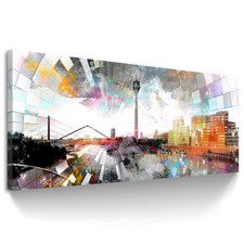 Düsseldorf Skyline Leinwand