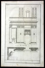 1750 - Fassade Tür door Architektur architecture Kupferstich antique print