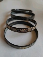 Metallarmreif Michaela Frey Mit Silber, Gold Eingebrannte Motiven Floral Zu Wahl