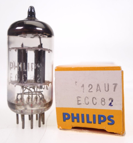 Ecc82 12au7 philips ribbed - ecc82,