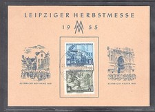 DDR. Ereigniskarte Leipziger Messe 1955 mit Mi.-Nr.479-480