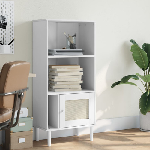 Bücherregal weiß 60x35x130