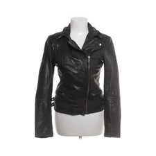 Muubaa, Lederjacke, Damen, Größe: 38, Schwarz, Baumwolle/Leder, Einfarbig -mLh