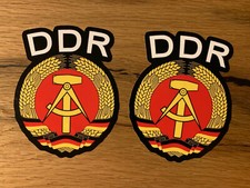 2x DDR Aufkleber Auto NVA Ostdeutschland Für Simson Trabant GAZ Lada Wappen #766