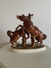 20 Mid Century/Gräfenthal  Thüringen DDR / Verspieltes Pferdepaar