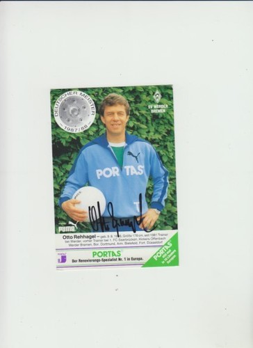 Autogrammkarte otto rehhagel - autogrammkarte,