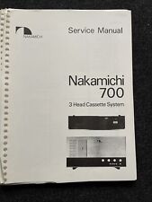 NAKAMICHI 700 Cassette Deck Service Manual - Hifi Anleitungen